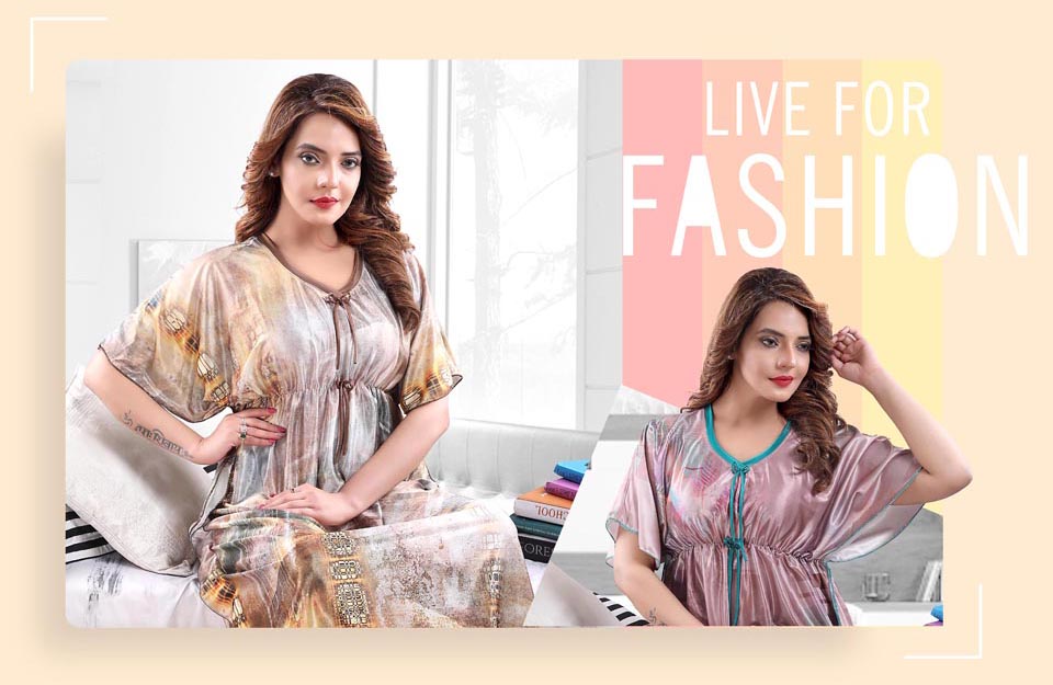 Digital Satin Kaftan