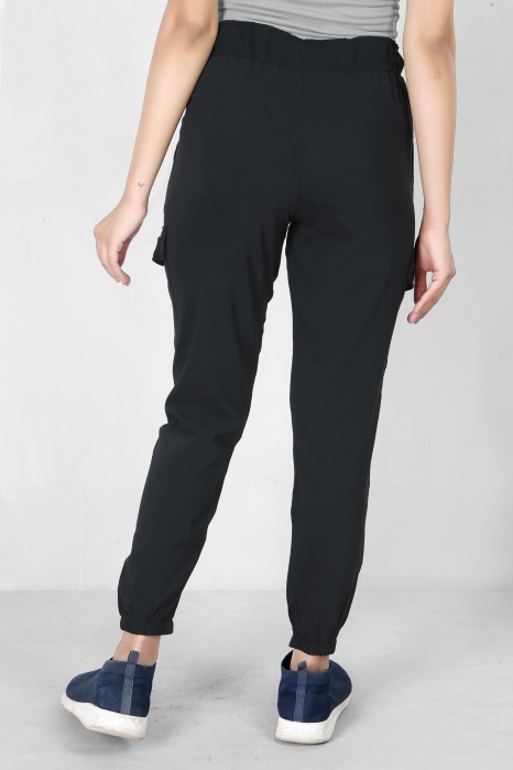 black color women premium bottom wear collection is best in class in terms of comfort  and soft cargo pant UNDER 399