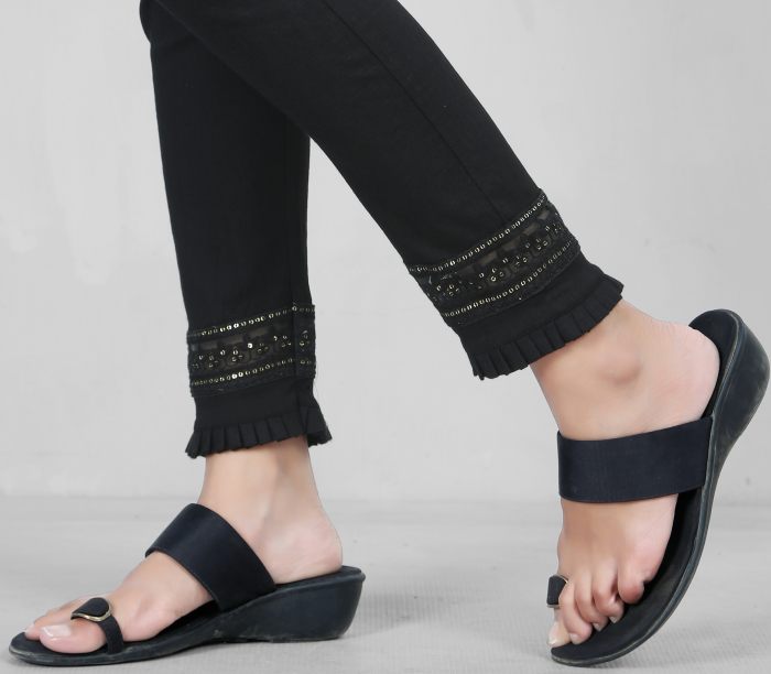 black color women premium bottom wear collection is best in class in terms of comfort  and soft jalar lace pant UNDER 399