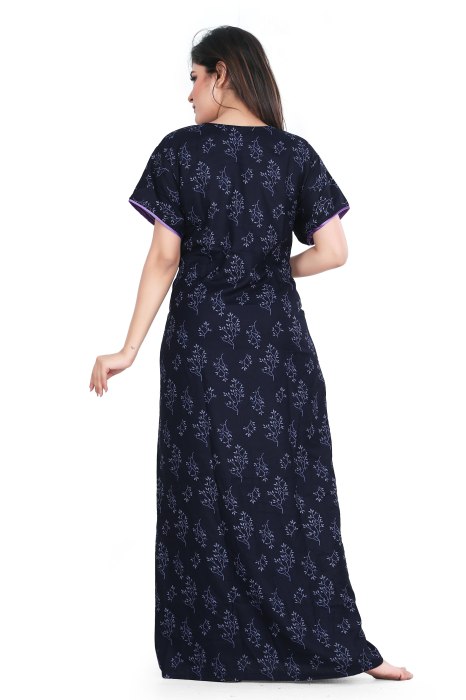 blue alpine cotton night gown padre design  alpine cotton night gown