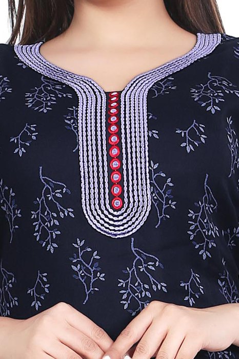blue alpine cotton night gown padre design  alpine cotton night gown