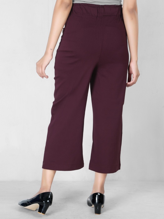 brown color women premium bottom wear collection is best in class in terms of comfort  and soft culottes pant UNDER 399
