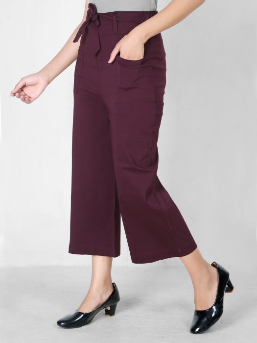 brown color women premium bottom wear collection is best in class in terms of comfort  and soft culottes pant UNDER 399