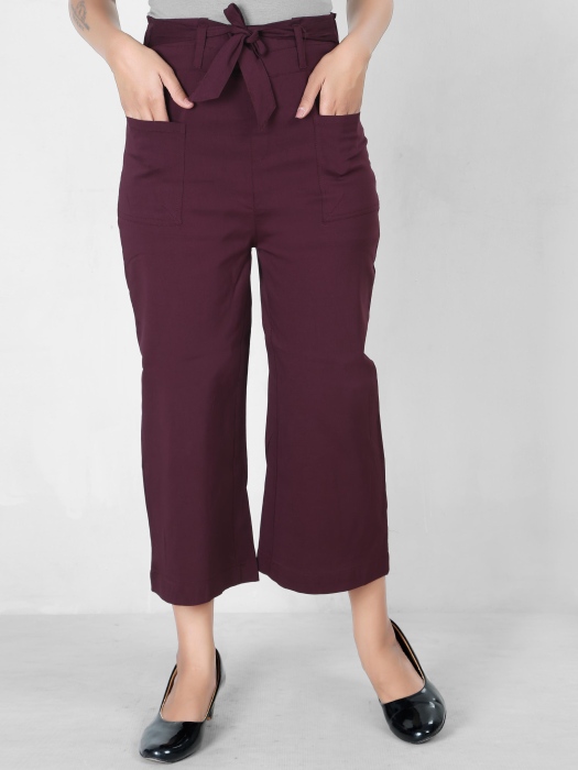 brown color women premium bottom wear collection is best in class in terms of comfort  and soft culottes pant UNDER 399