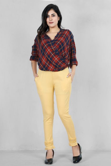 cream color women premium bottom wear collection is best in class in terms of comfort  and soft jalar lace pant UNDER 399