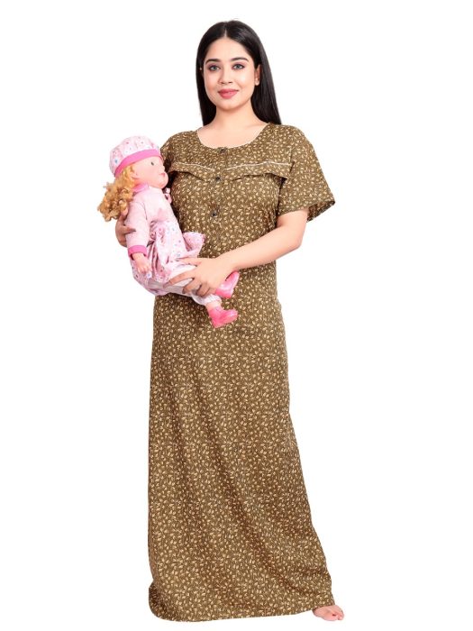 cream cotton feeding night gown feeding night gown