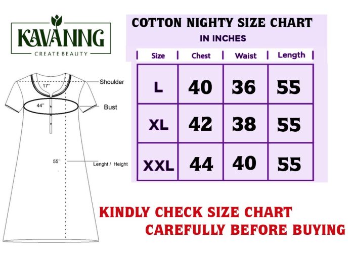 grey cotton night gown square design  cotton night gown