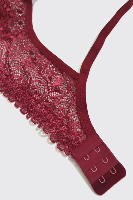 LIYON WOMAN PREMIUM  BRA SET COLOR MAROON COMFORTABLE AND SOFT LIGHTWEIGHT BRA SET FABRIC NET UNDER 299
