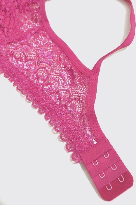 LIYON WOMAN PREMIUM  BRA SET COLOR PINK COMFORTABLE AND SOFT LIGHTWEIGHT BRA SET FABRIC NET UNDER 299