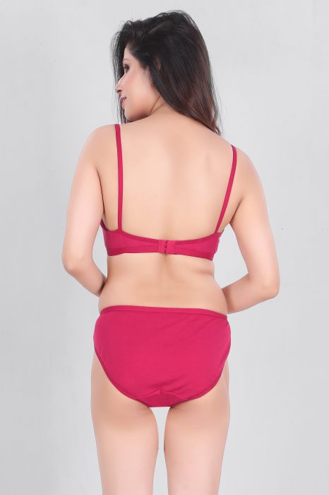 LIZA WOMAN PREMIUM  BRA SET COLOR PINK COMFORTABLE AND SOFT LIGHTWEIGHT BRA SET COTTON FABRIC  UNDER 299