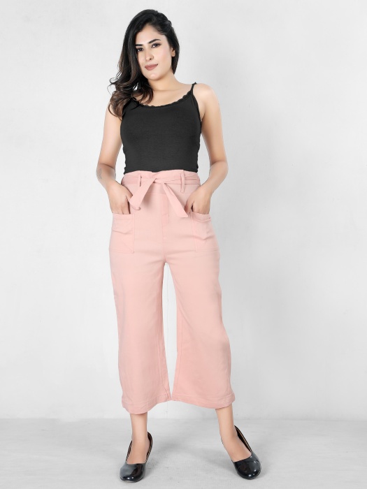 lpink color women premium bottom wear collection is best in class in terms of comfort  and soft culottes pant UNDER 399