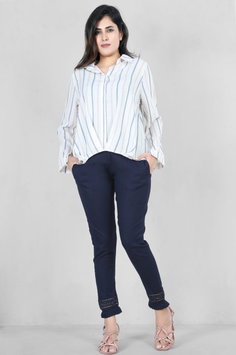 navyblue color women premium bottom wear collection is best in class in terms of comfort  and soft jalar lace pant UNDER 399