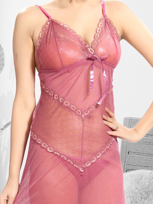 net peach fancy baby doll fancy baby doll