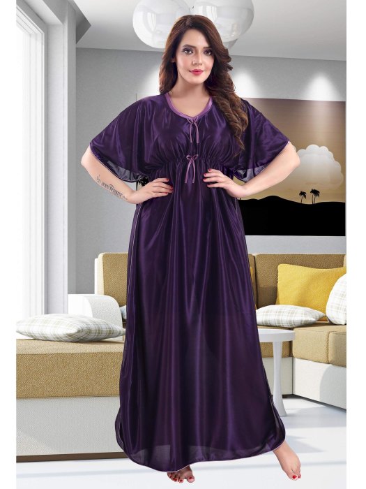 plan satin dpurple night kaftan kaftan