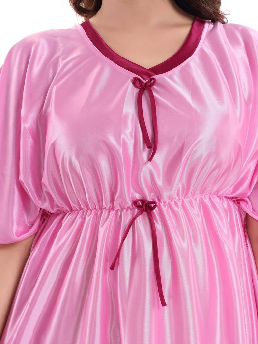 plan satin lpink night kaftan plain satin kaftan