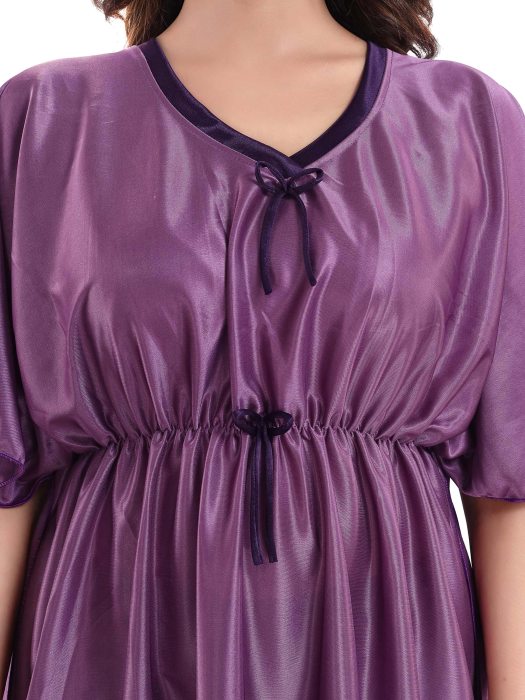 plan satin lpurple night kaftan plain satin kaftan