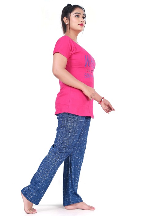 rani hosiery cotton sinkar top with pyjama set night suit hosiery cotton sinkar night suit