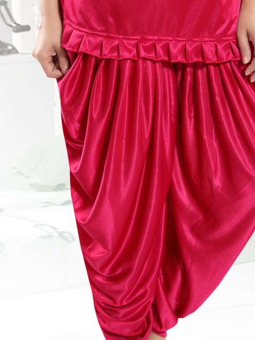 rani satin patiyala plan night suit satin patiyala