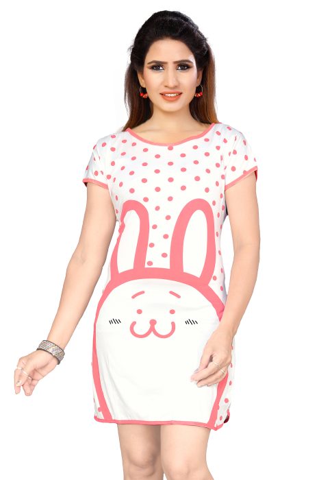 Round Neck Comfortable Outfit is integral to ensure a Good Night Sleep Top  Stylish in Design Cartoon Pattern And soft Nightwear Top Multicolor UNDER 299