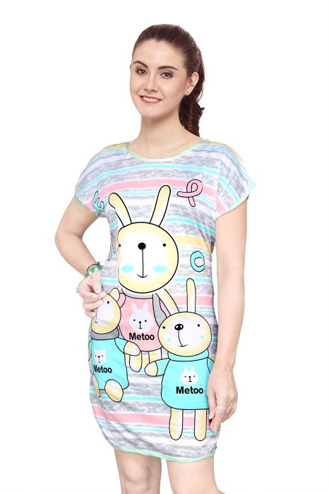 Round Neck Comfortable Outfit is integral to ensure a Good Night Sleep Top  Stylish in Design Cartoon Pattern And soft Nightwear Top Multicolor UNDER 299
