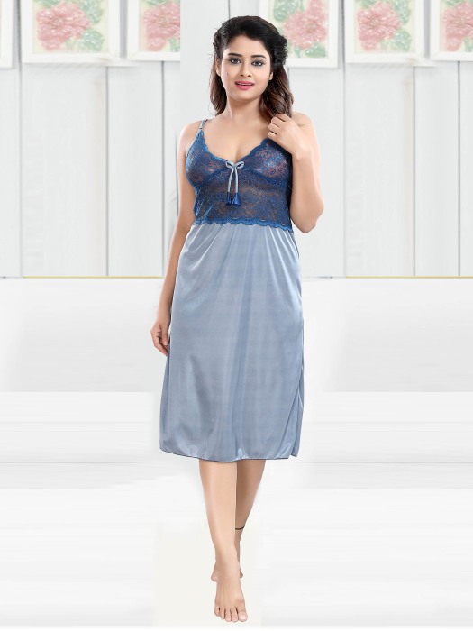 satin fancy grey baby doll fancy baby doll