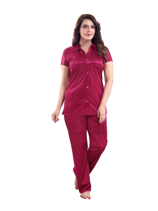 satin plan falsa night suit satin night suit