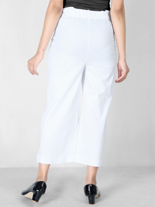white color women premium bottom wear collection is best in class in terms of comfort  and soft culottes pant UNDER 399