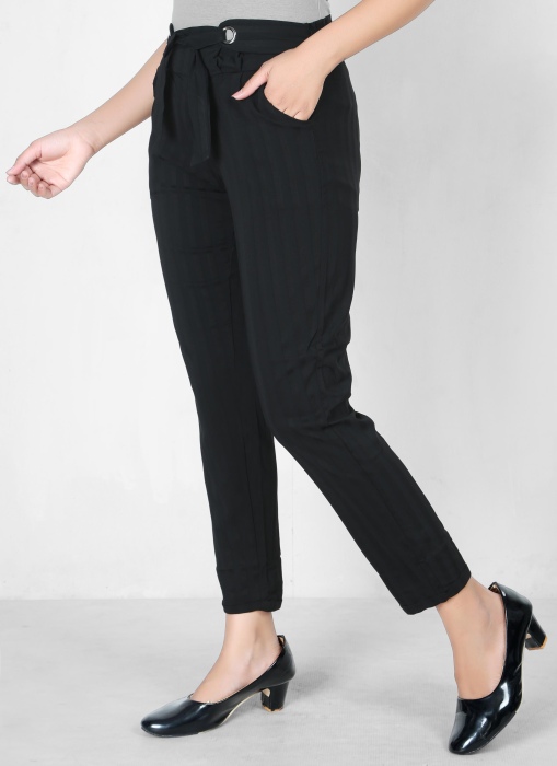  women premium bottom wear black color collection is best in class in terms of comfort  and soft lining pant UNDER 399