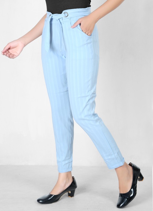 women premium bottom wear lskyblue color collection is best in class in terms of comfort  and soft lining pant UNDER 399