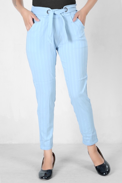  women premium bottom wear lskyblue color collection is best in class in terms of comfort  and soft lining pant UNDER 399