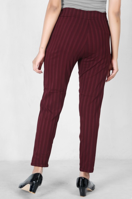  women premium bottom wear maroon color collection is best in class in terms of comfort  and soft lining pant UNDER 399