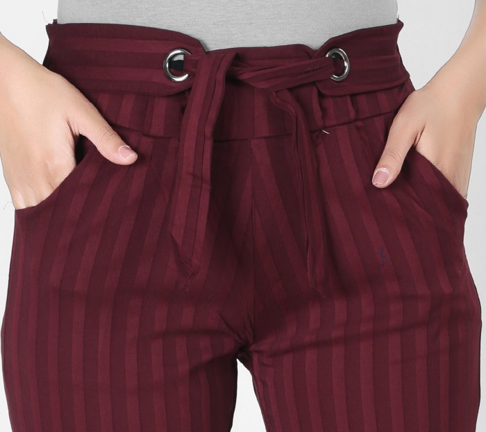  women premium bottom wear maroon color collection is best in class in terms of comfort  and soft lining pant UNDER 399