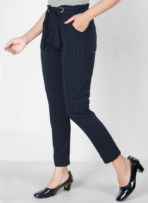  women premium bottom wear navyblue color collection is best in class in terms of comfort  and soft lining pant UNDER 399