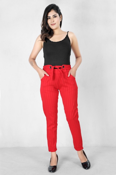  women premium bottom wear red color collection is best in class in terms of comfort  and soft lining pant