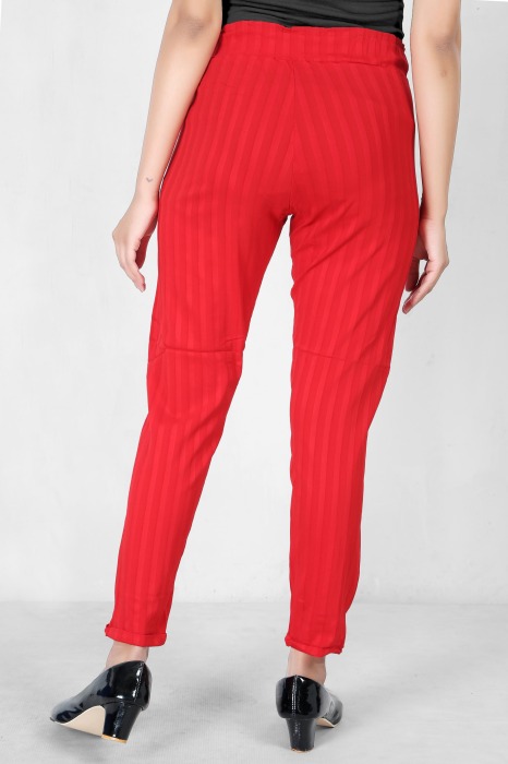  women premium bottom wear red color collection is best in class in terms of comfort  and soft lining pant UNDER 399