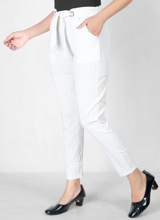  women premium bottom wear white color collection is best in class in terms of comfort  and soft lining pant UNDER 399