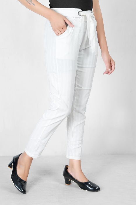  women premium bottom wear white color collection is best in class in terms of comfort  and soft lining pant UNDER 399